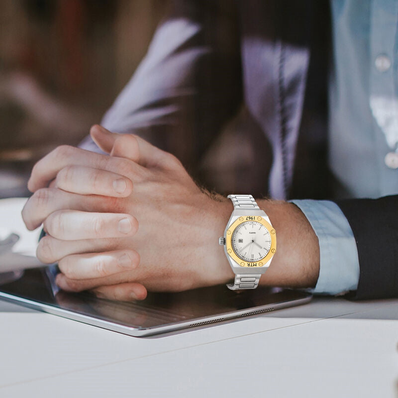 Horloge met persoonlijk geboortejaar voor heren