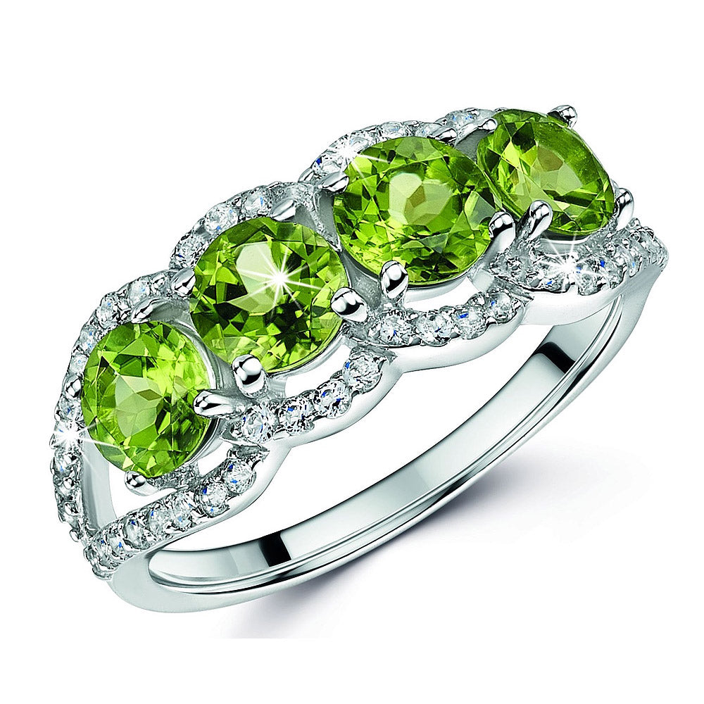 Peridot Paradijs Zilveren Ring